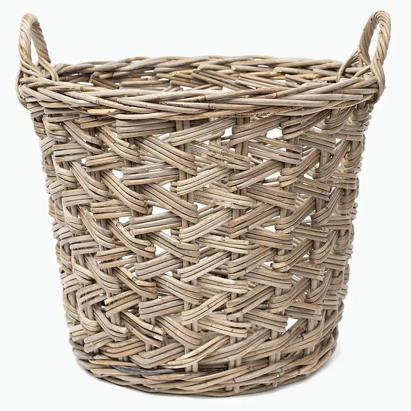 wicka | portabello herringbone weave kubu basket