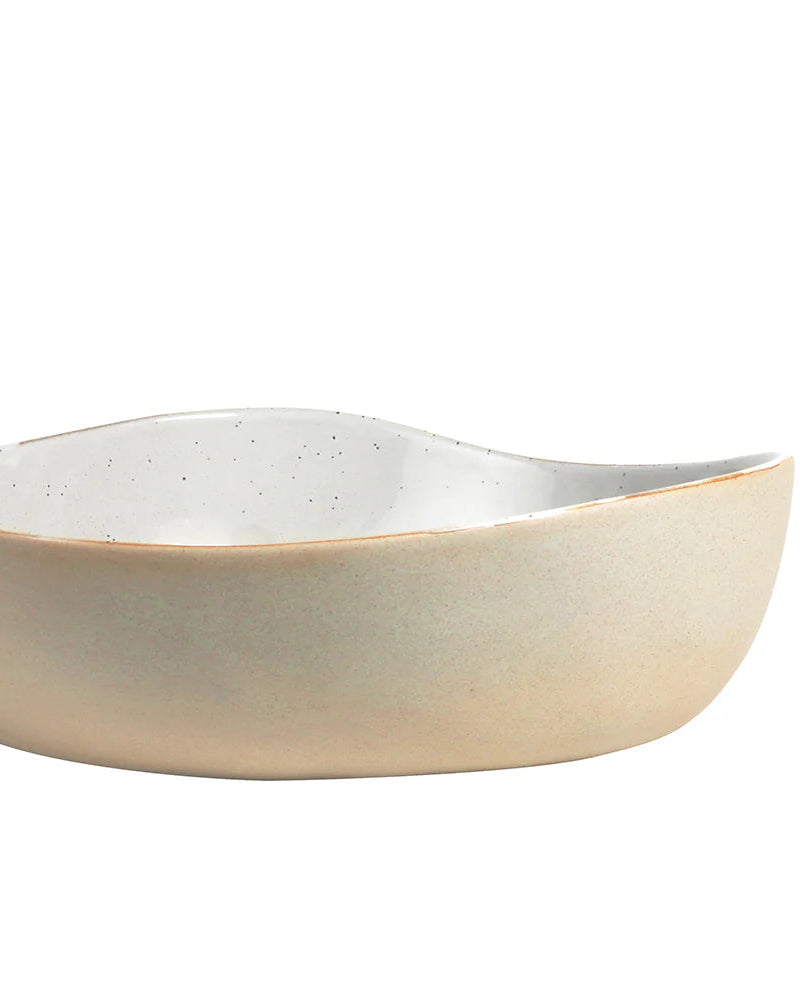Robert Gordon White Speckle Serving Bowl