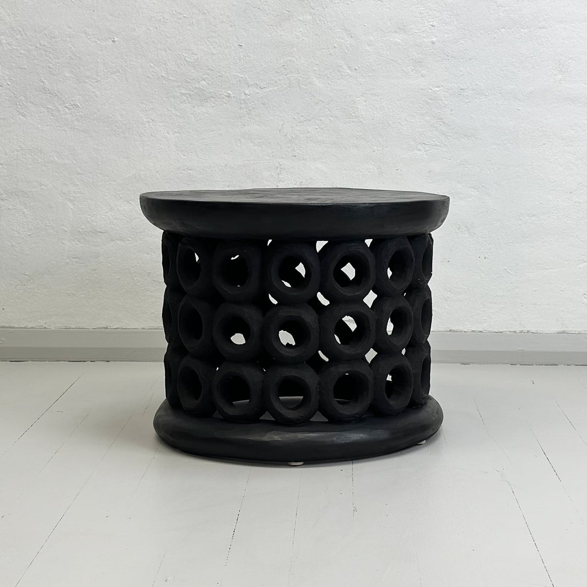 Bamileke Donut Stool | Black