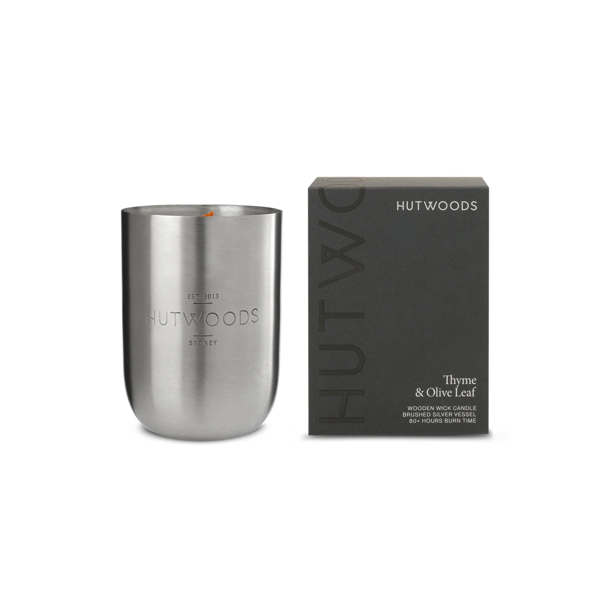 Hutwoods | Thyme & Olive Leaf | Brushed Silver