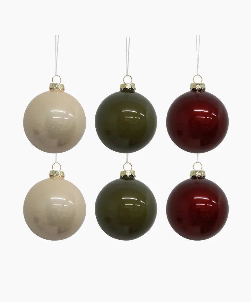 Christmas Ball Mixed Colours (6PC)