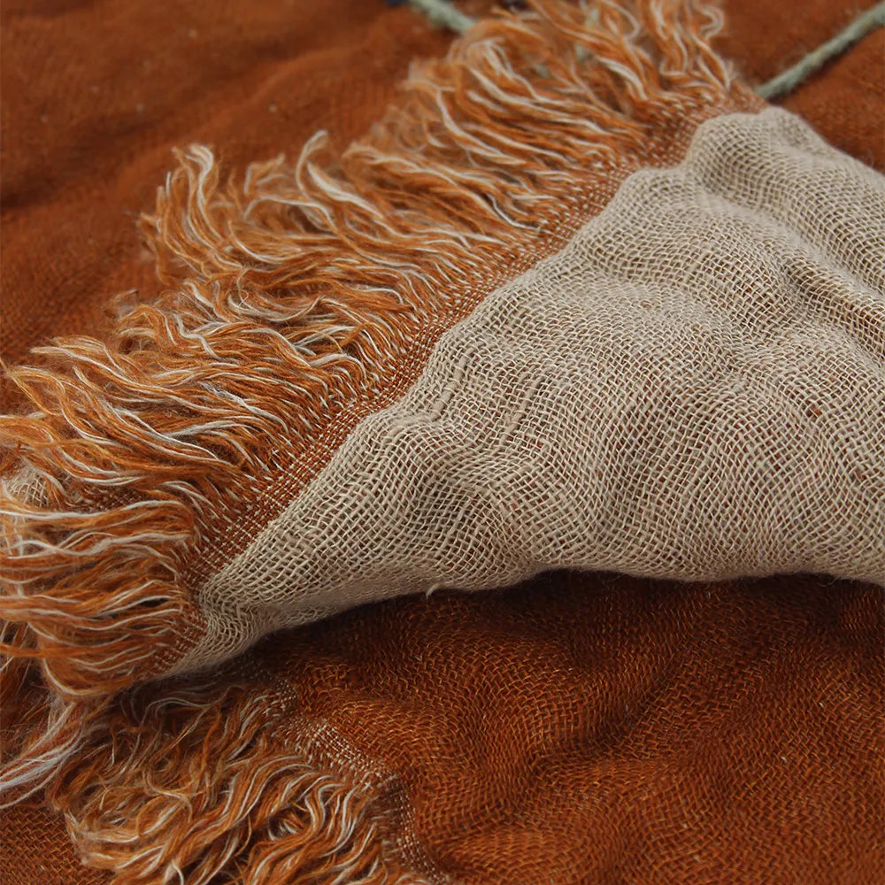 Baya Linen Throw | Brick & Cimarron