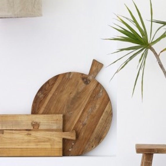 Elm Board Round w Handle 50cm