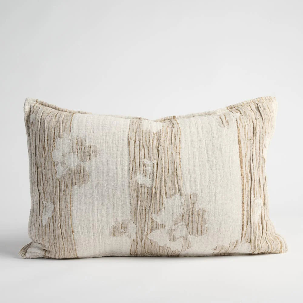Blossom Reversible Cushion | Chocolate Ivory