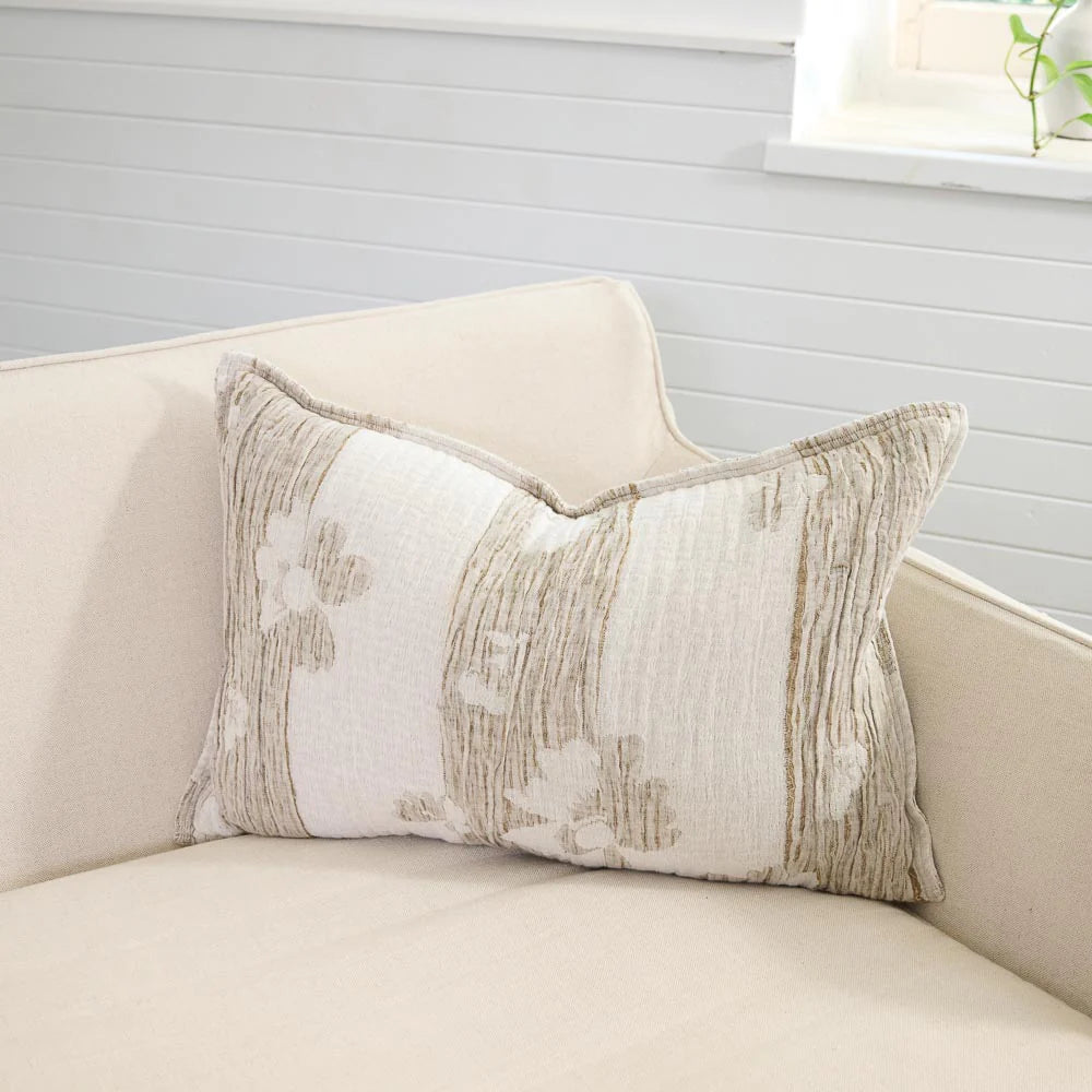 Blossom Reversible Cushion | Chocolate Ivory