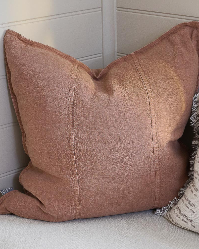 Luca Linen Cushion | Clay
