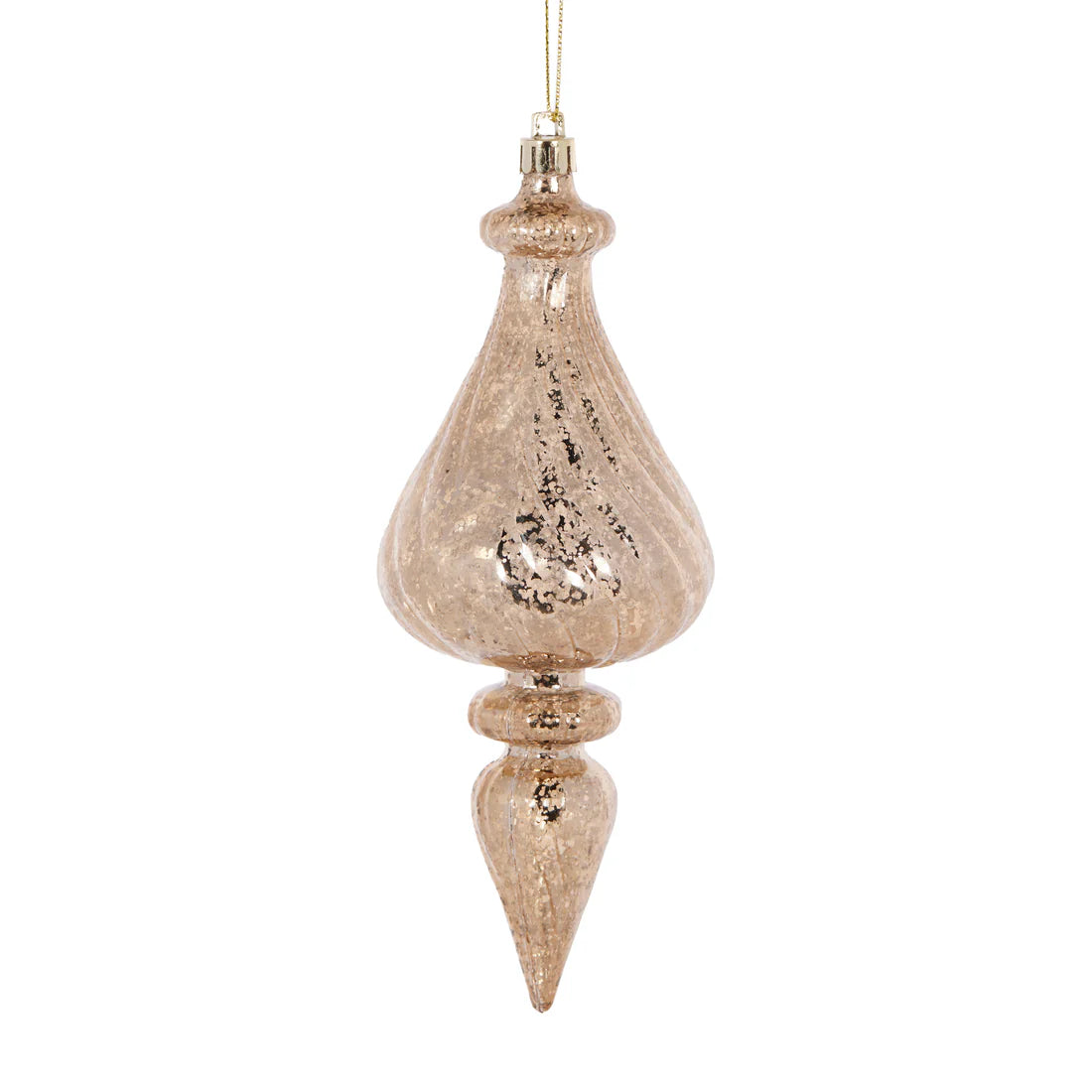 Champagne Mercury Christmas Bulb Finial