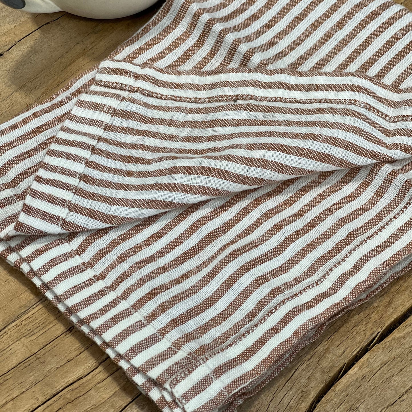 Noemi Rust Stripe Tea Towel