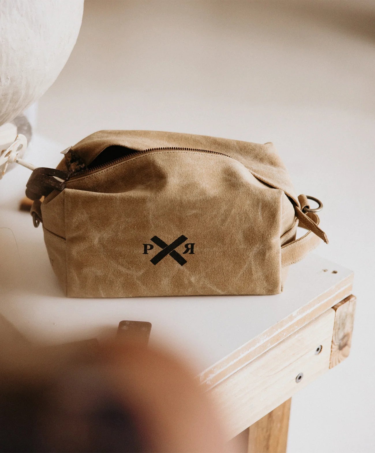 pony rider slow road duffle toiletry bag | clay