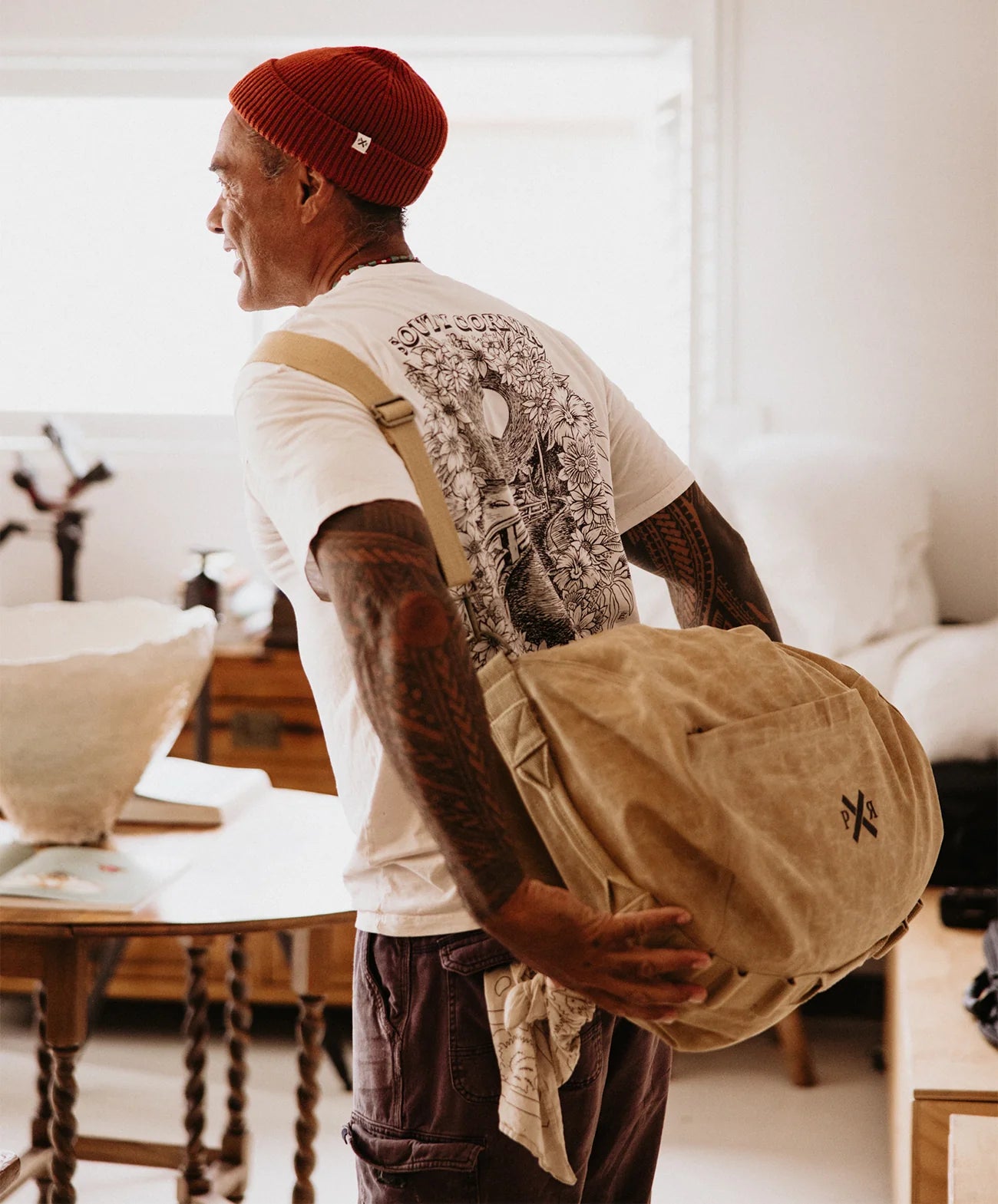 pony rider slow road duffle bag | medium | clay