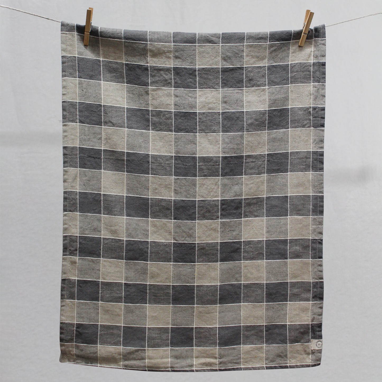 Adrien Linen Tea Towel | Natural/Granite