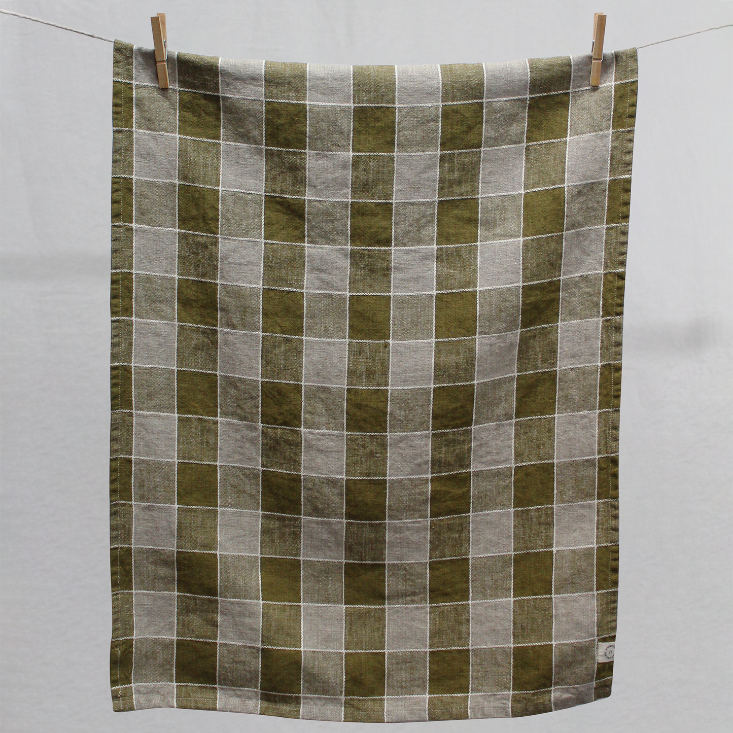 Adrien Linen Tea Towel | Natural/Khaki