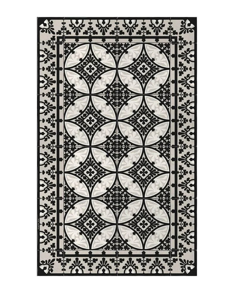Barcelona Black and White Vinyl Mat