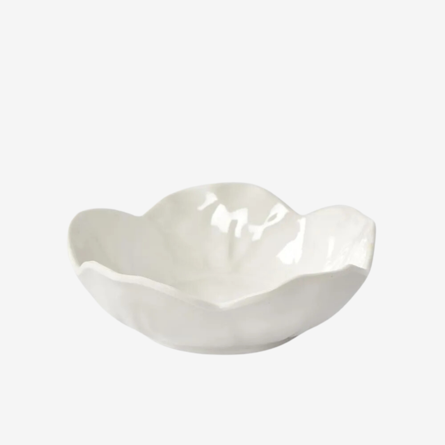 Melamine Cabbage Leaf Bowl | White