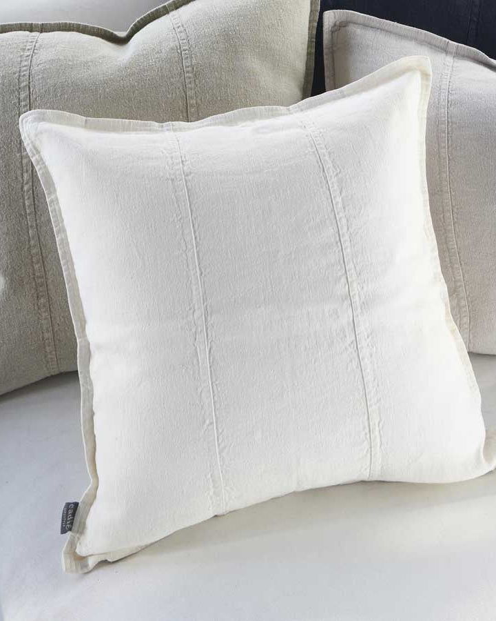 Luca Outdoor Linen Cushion | Off White