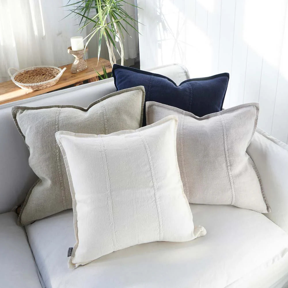 Luca Outdoor Linen Cushion | Off White