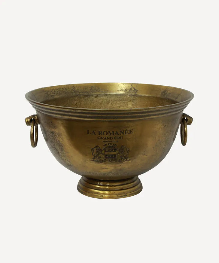 Romanee Large Wine Bucket | Antique Gold