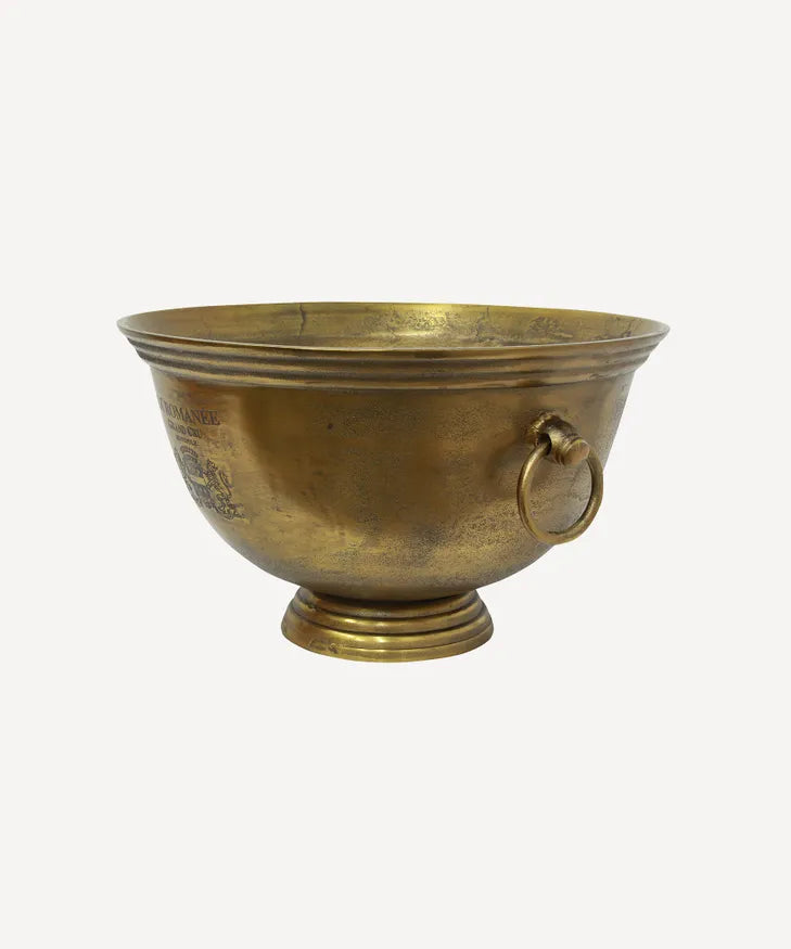 Romanee Large Wine Bucket | Antique Gold