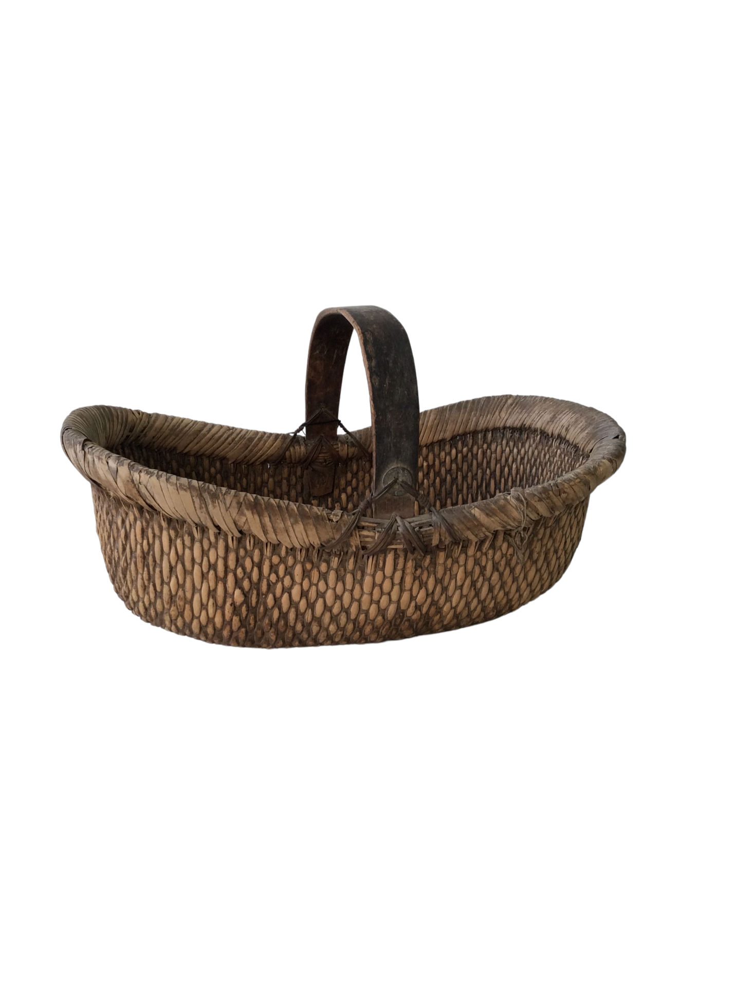 Vintage Weave Gathering Basket