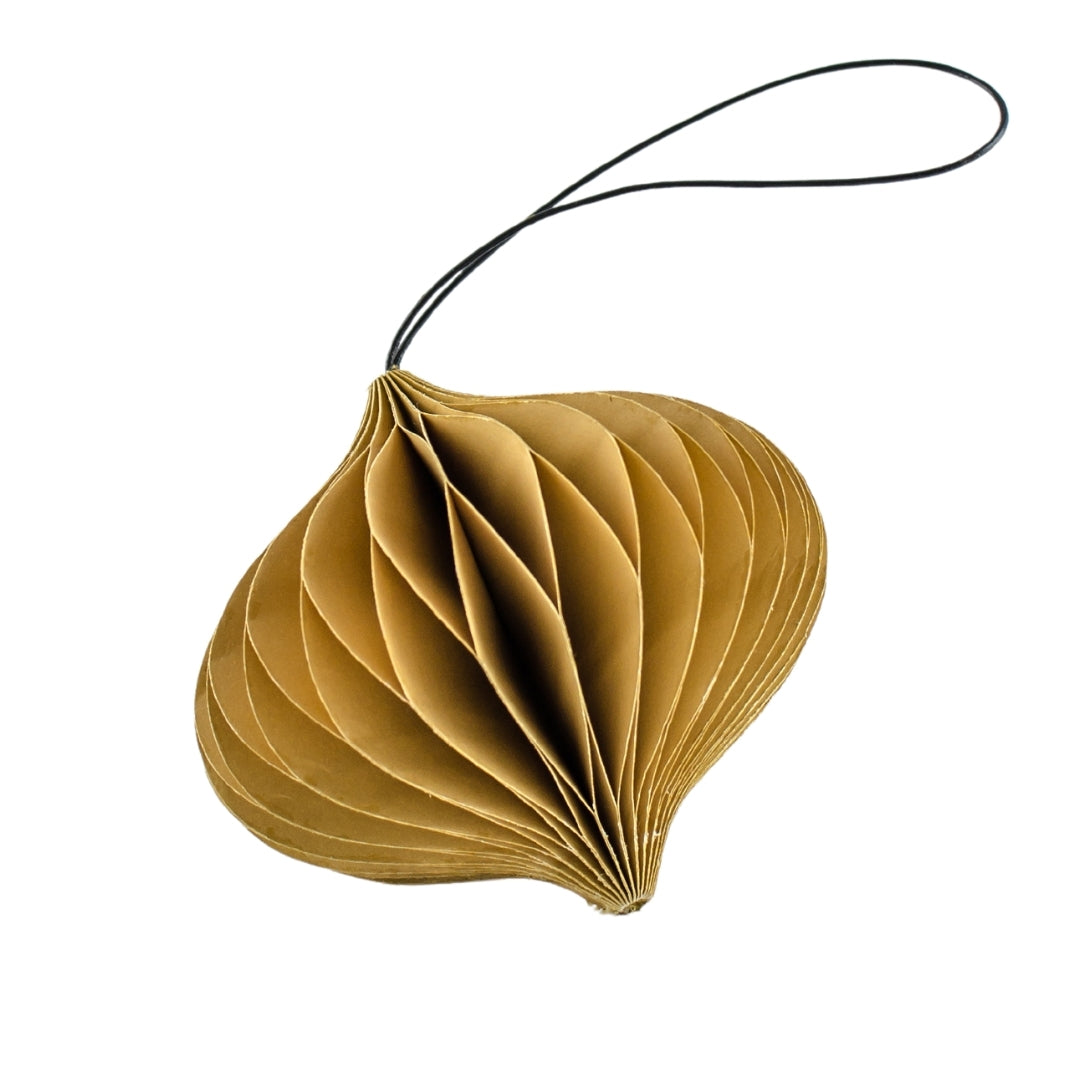 Golden Sand Paper Jewel Ornament | H8.5cm