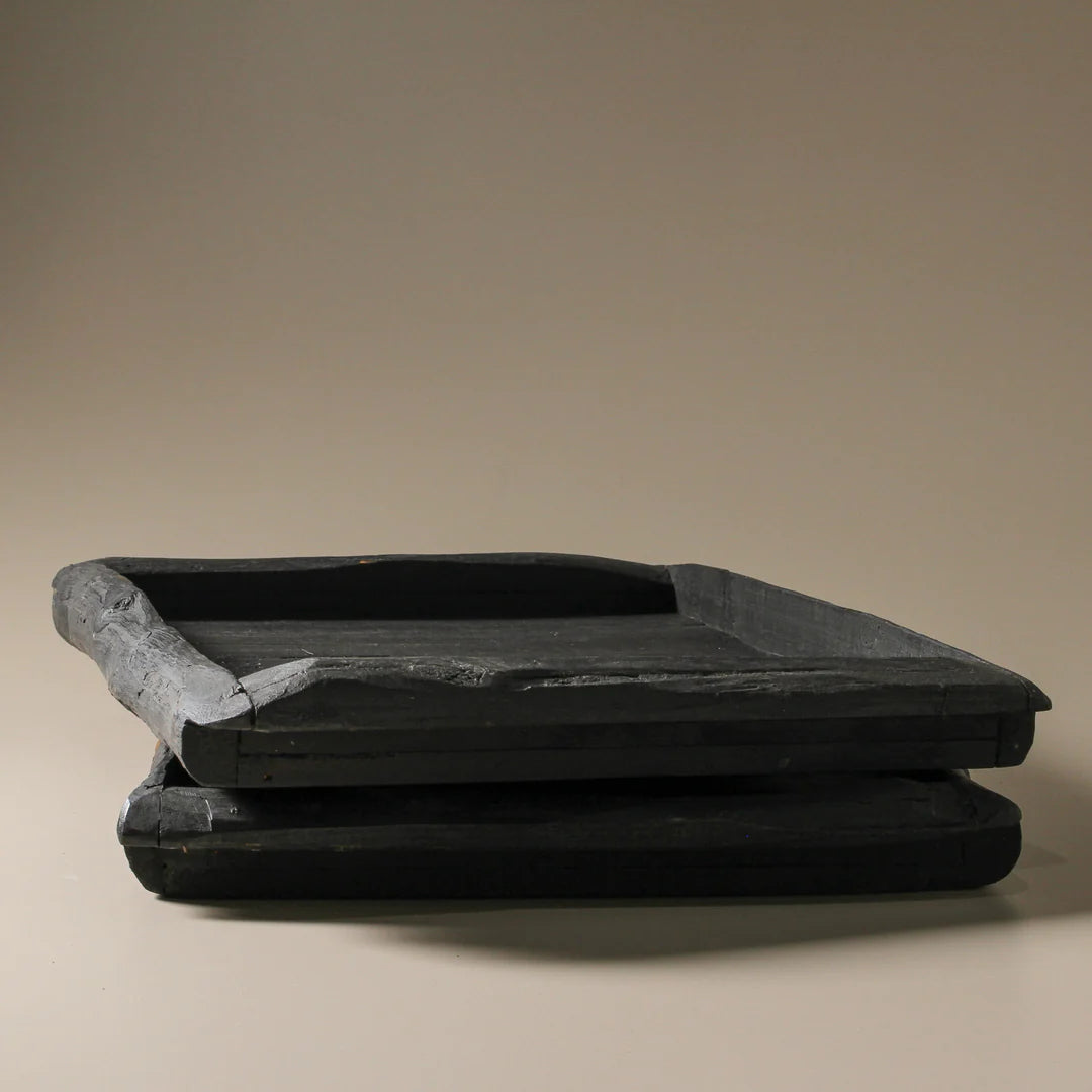 Indigo Love Vintage Indian Tray | Black