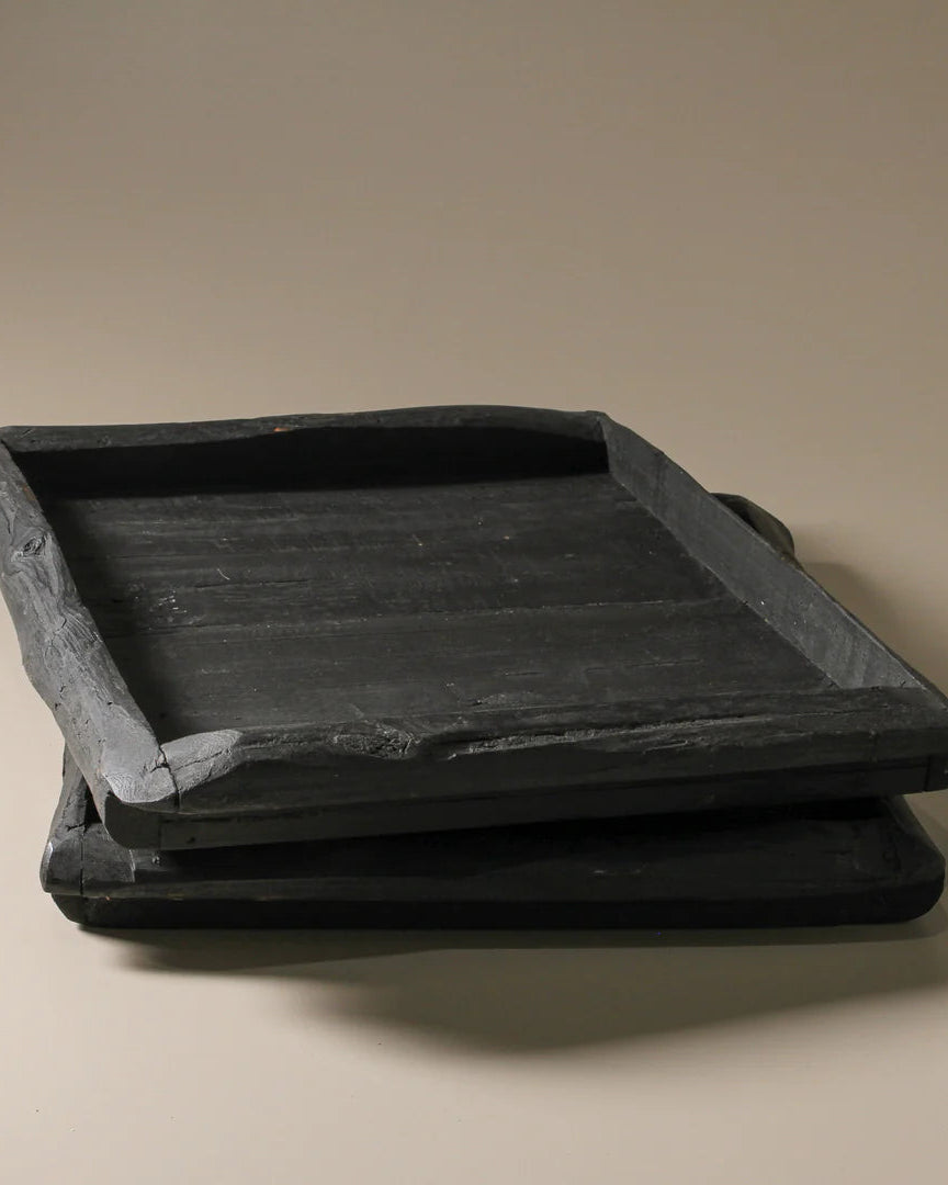 Indigo Love Vintage Indian Tray | Black