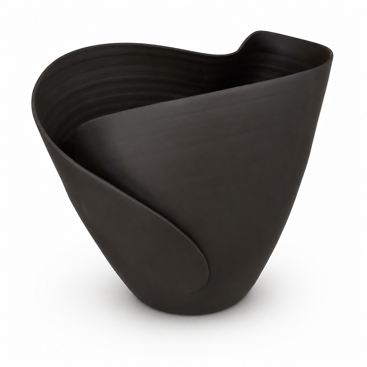 Mika Sculptural Vase Black