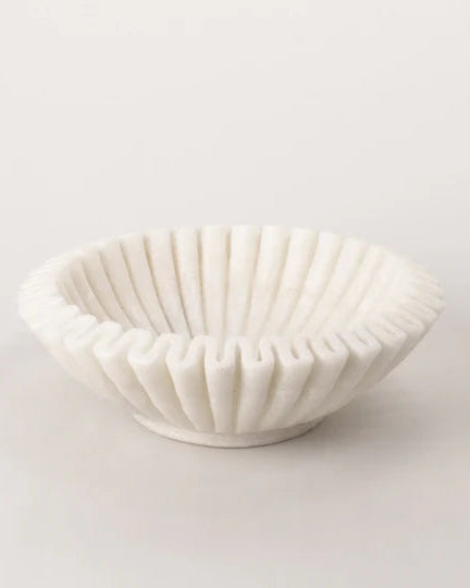 Marble Ruffle Bowl