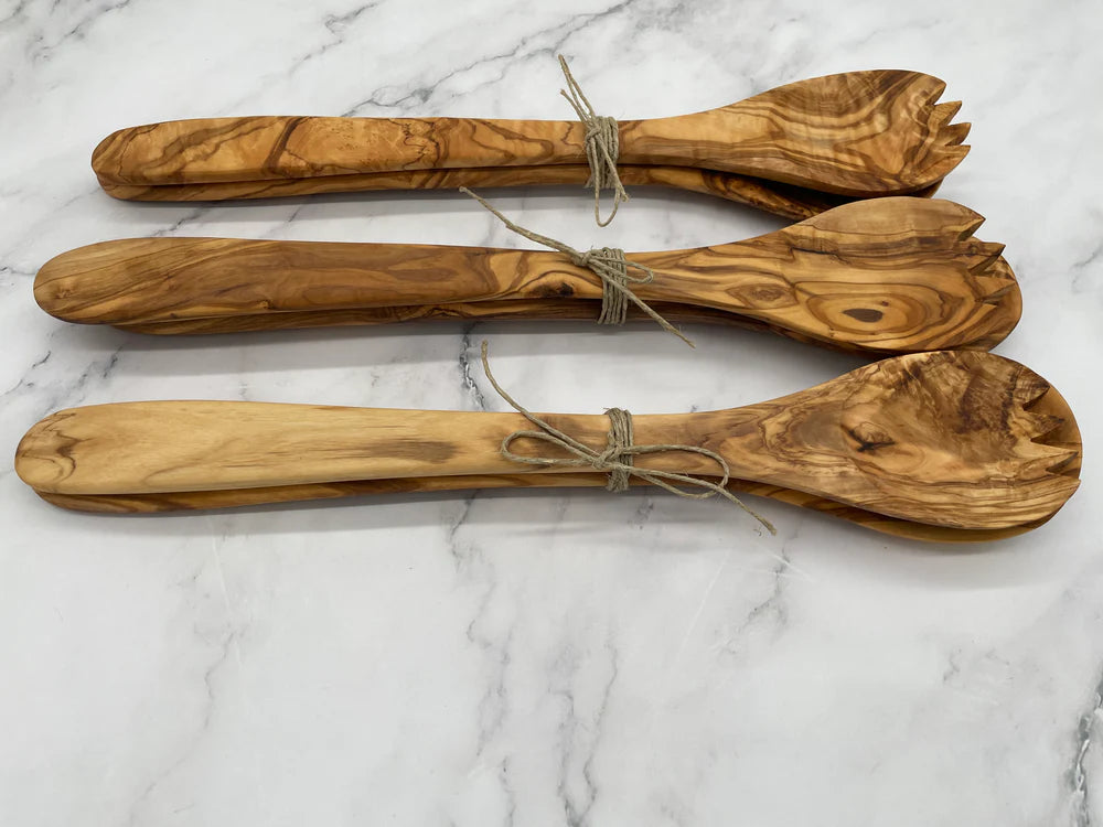Olive Wood Salad Servers