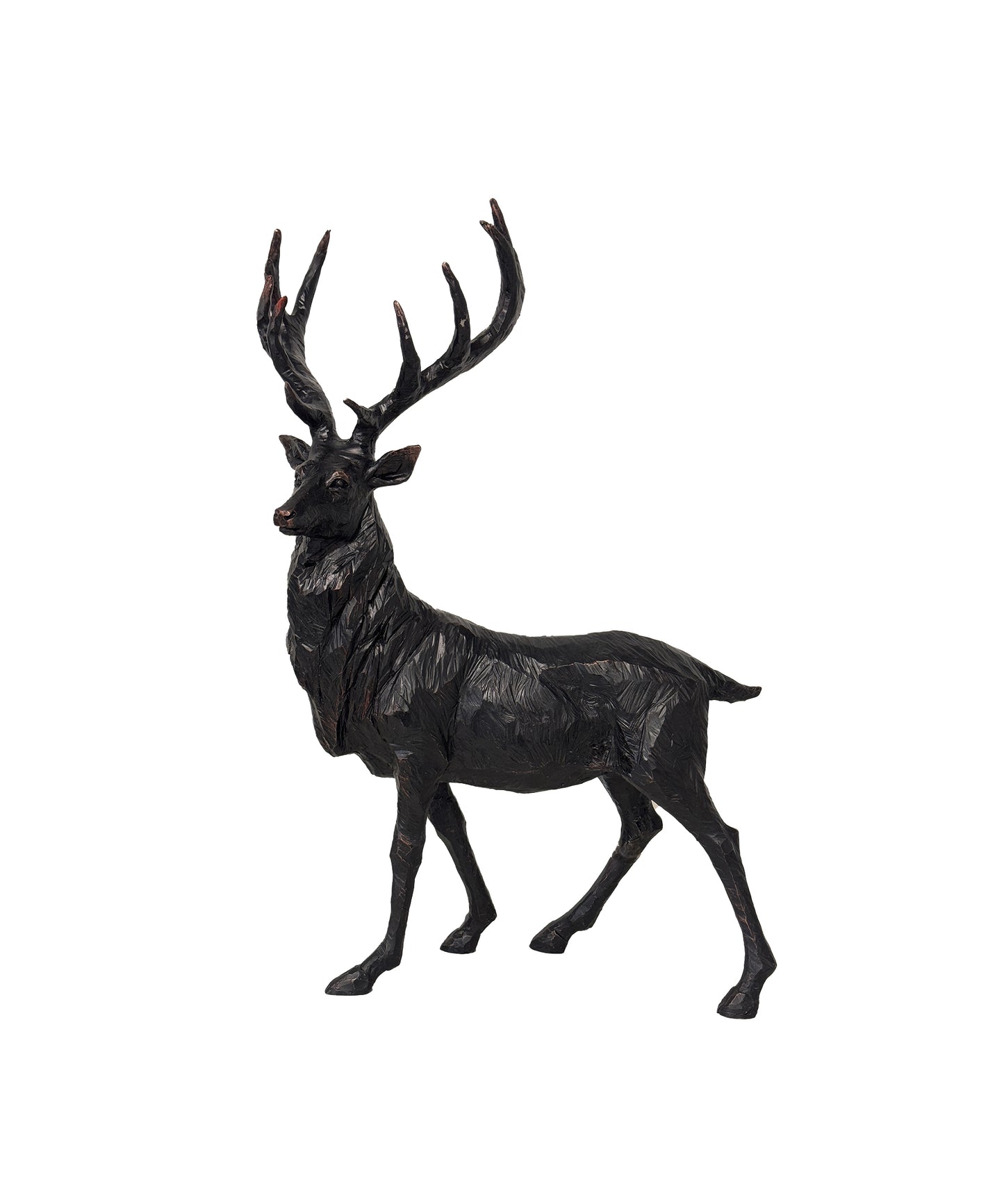 Black Stag Head Turning