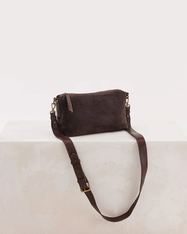 Suede Teddy Bag | Chocolate