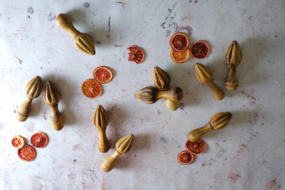 Greek Olive Wood Citrus Hand Reamer | Juicer