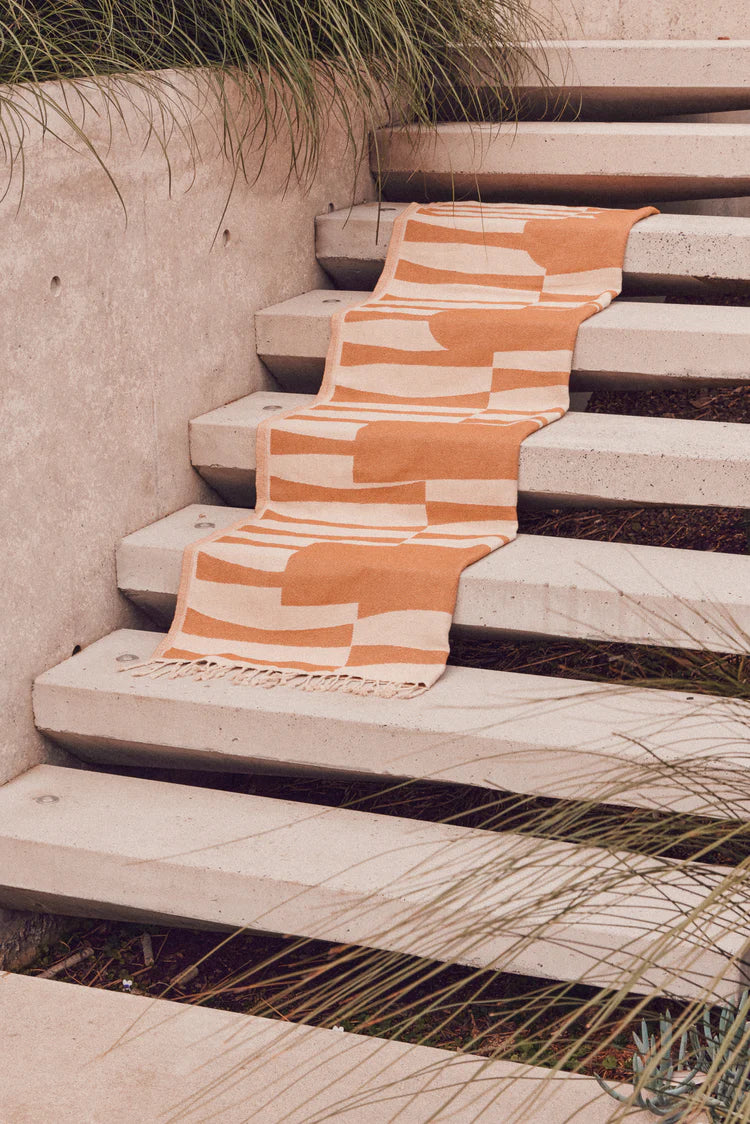 Saarde Totem Turkish Beach Towel - Terracotta