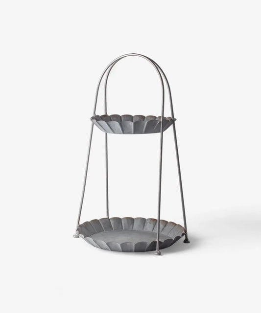 Fluted 2 Tier Sweets Tray