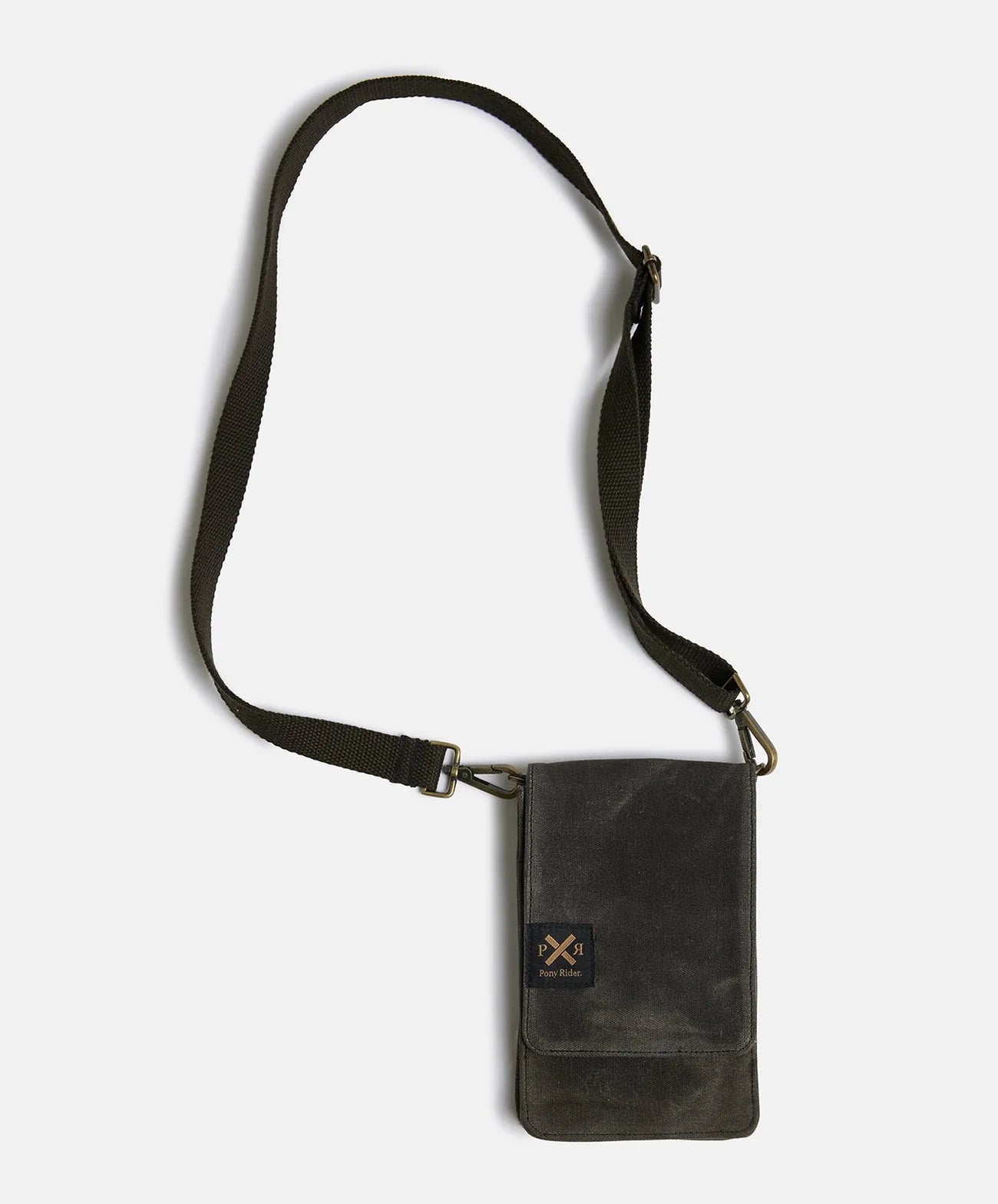 pony rider slow road phone satchel | black