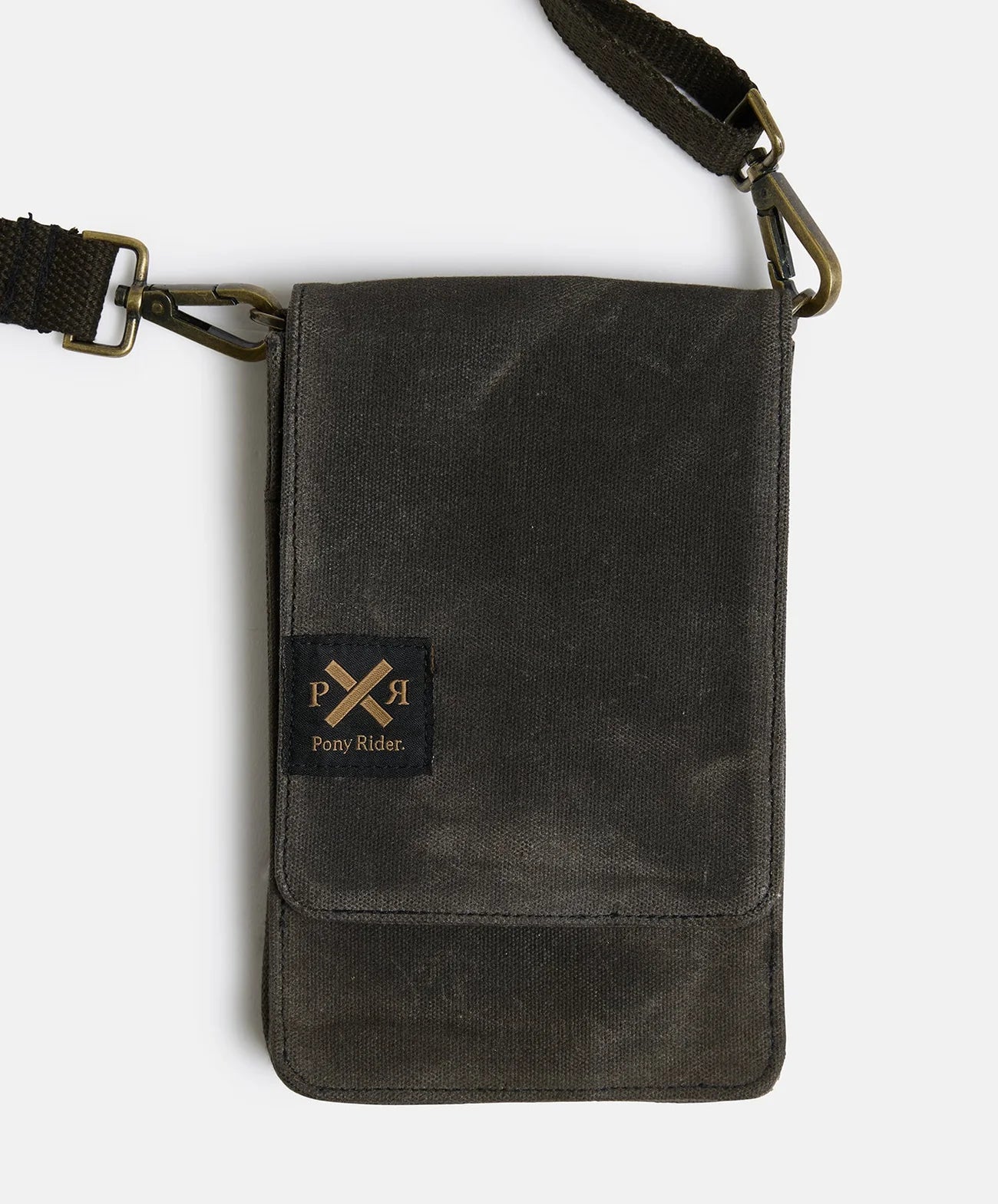 pony rider slow road phone satchel | black