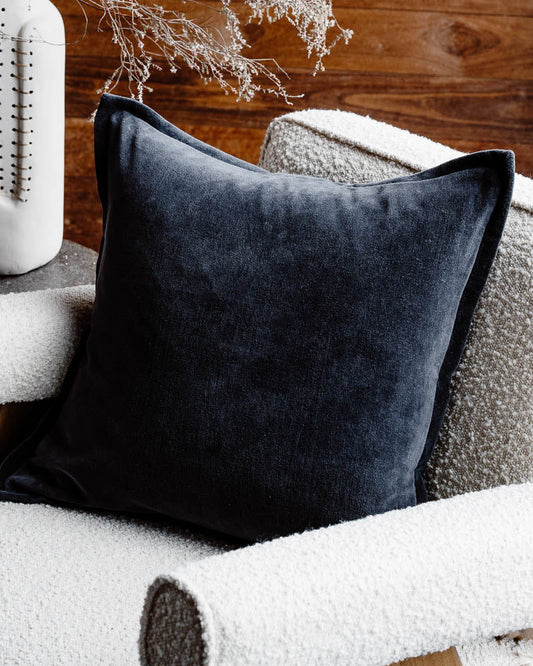 Evelyn Velvet Cushion | Midnight