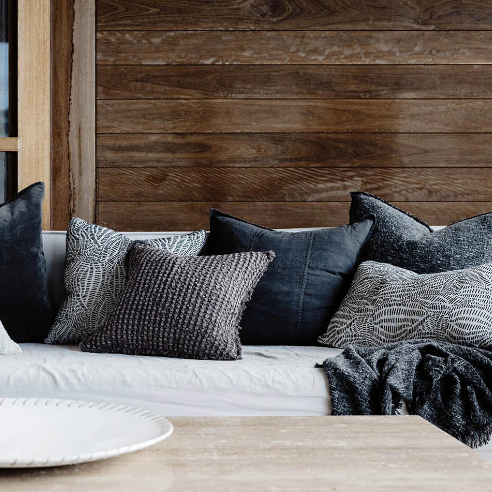 Luca Linen Cushion | Midnight