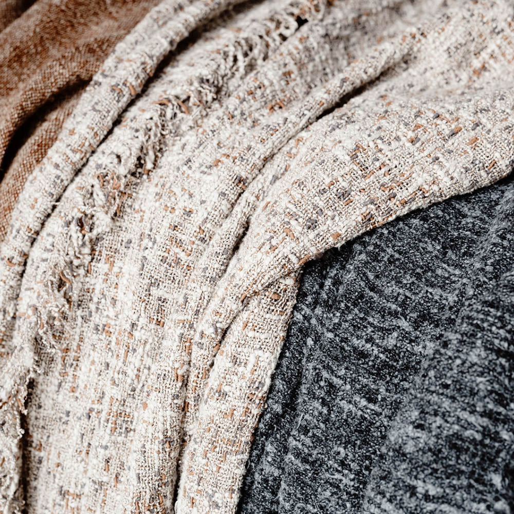 Ritchi Throw | Clay - Midnight - Ivory
