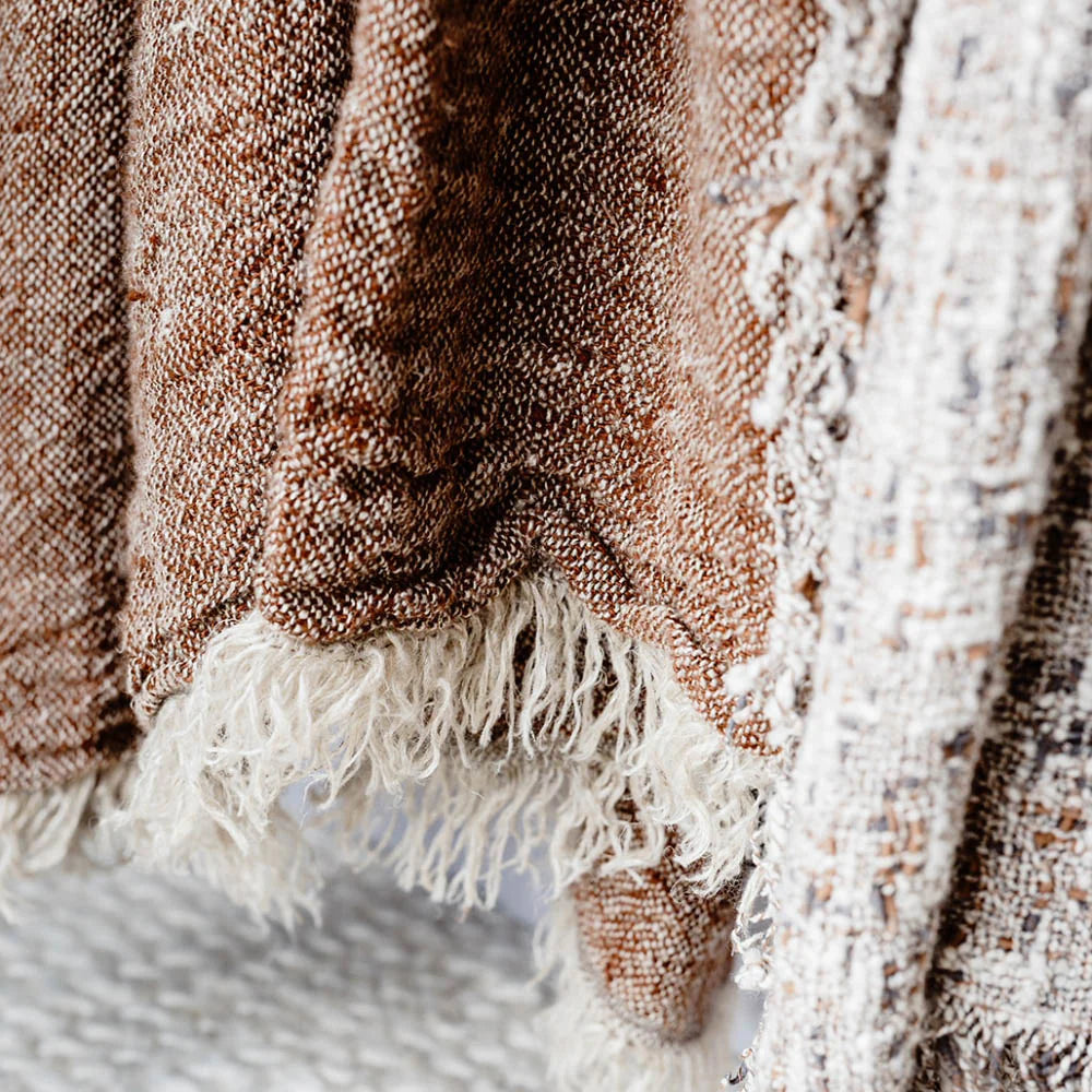 Tabako Linen Throw | Tobacco
