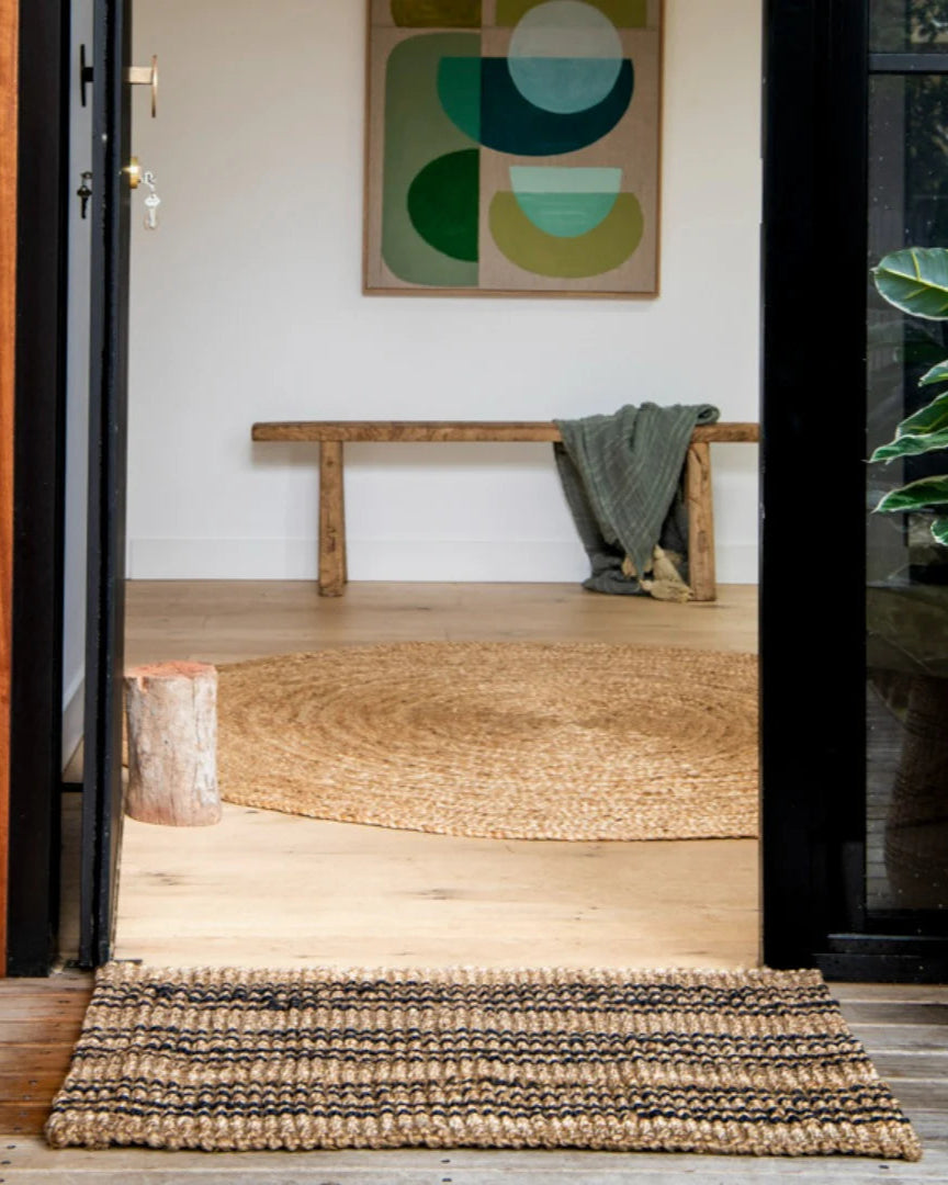 zebra home | smith stripe jute mat