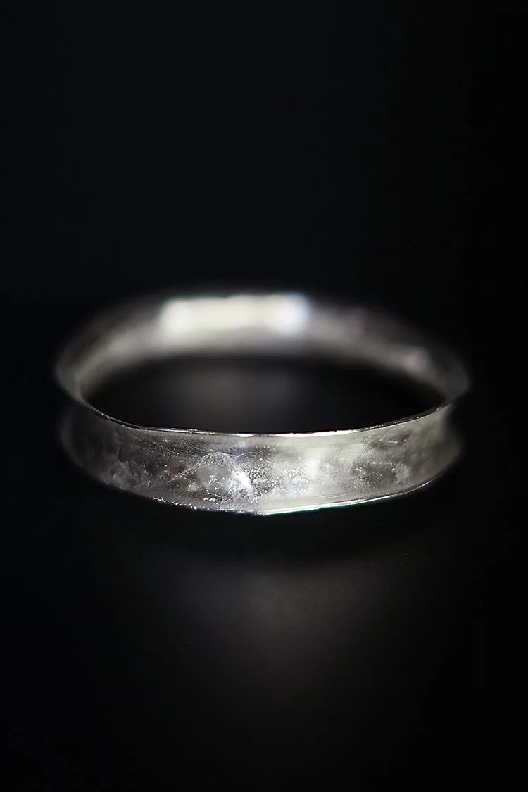 The Large Plain Silver Bracelet