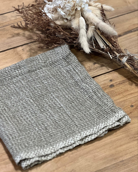 Audrey Mesh Linen Wash Cloth | Olive