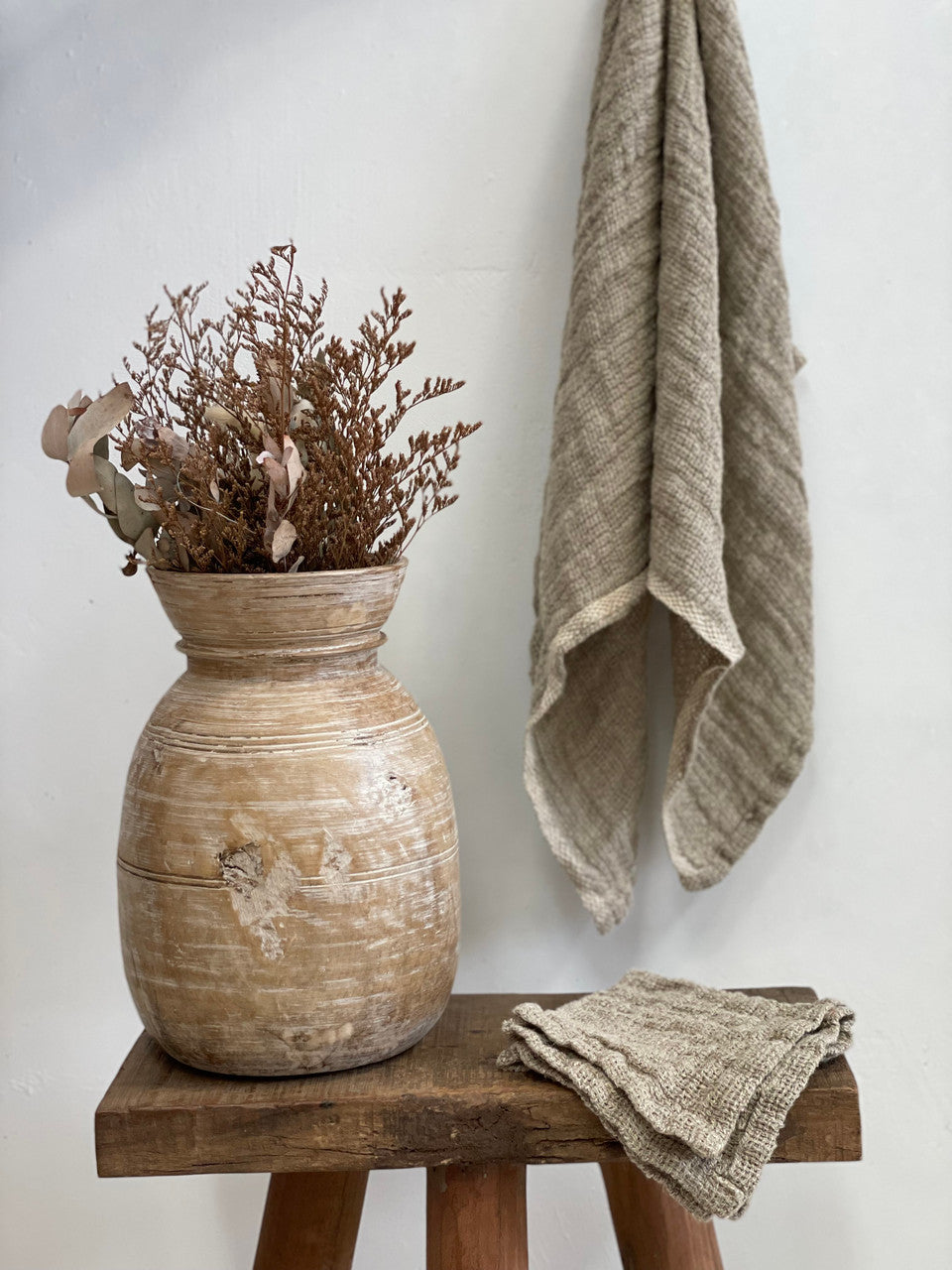 Audrey Linen Hand Towel | Natural