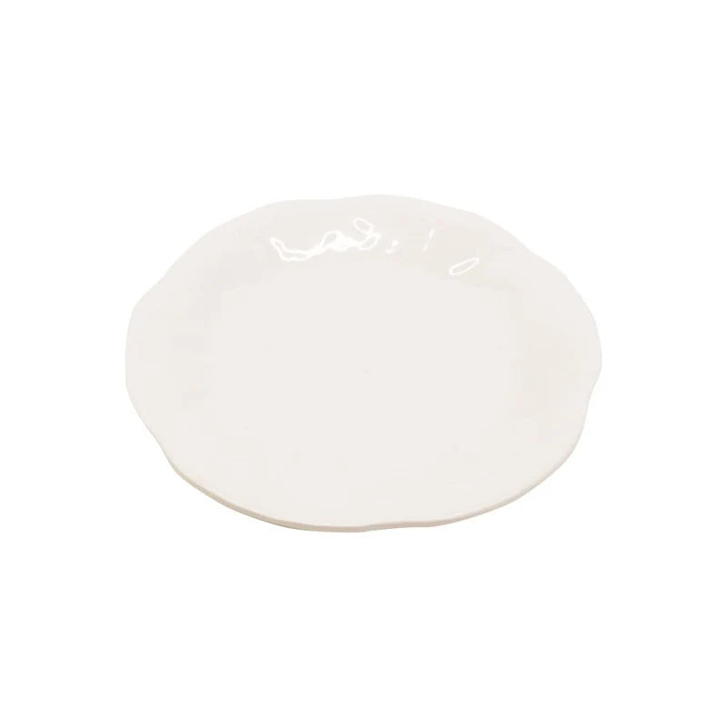 Melamine Cabbage Side Plate, White