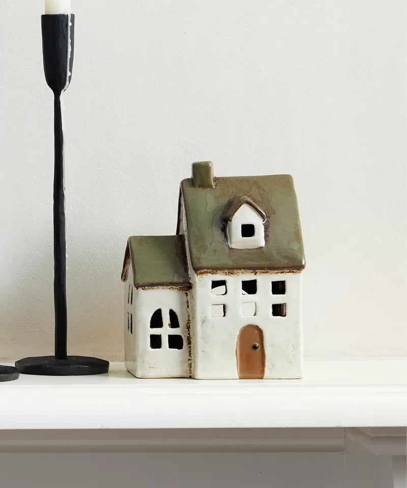 Alsace Tea Light Chapel | Olive Green