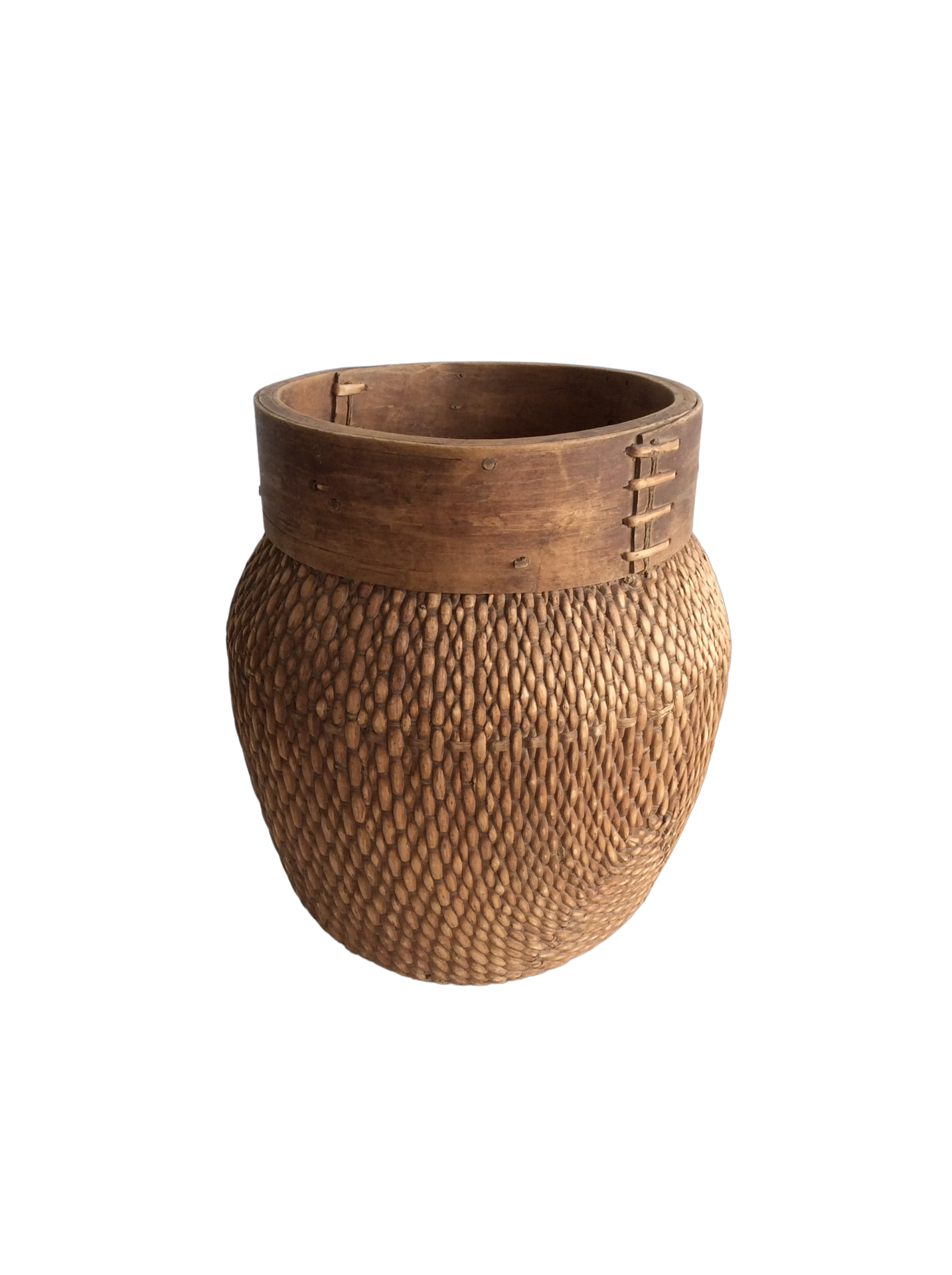 Vintage Chinese Woven Pot