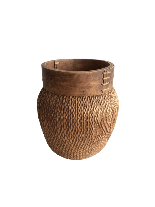 Vintage Chinese Woven Pot