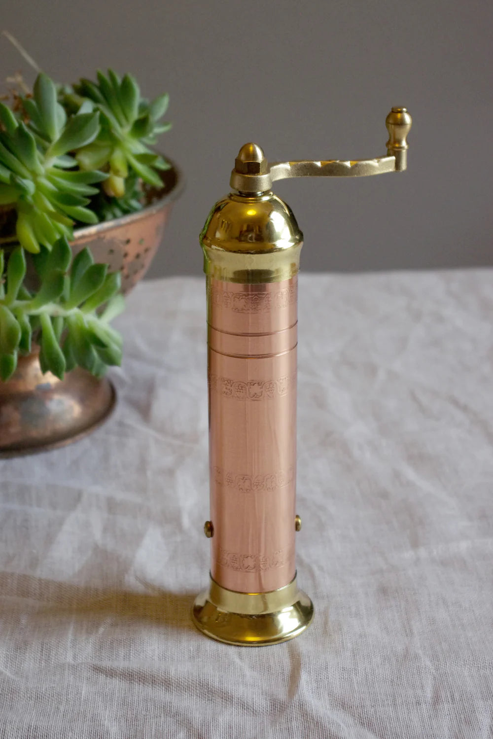 Copper and Brass Pepper Mill