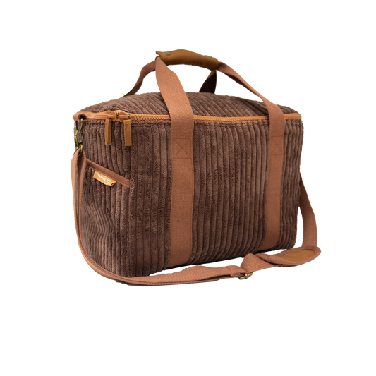 Wandering Folk Cord Cooler Bag | Chocolate | Large